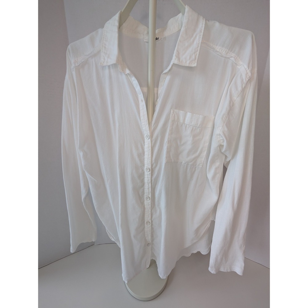 Splendid Women's Long Sleeve White‎ Top